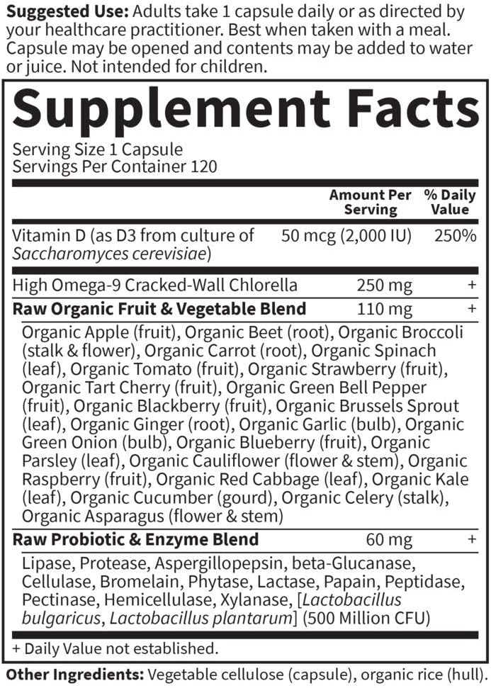 Garden of Life Vitamin Code Raw D3 2000 IU - 120 Capsules - görsel 5