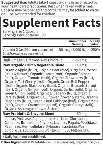 Garden of Life Vitamin Code Raw D3 2000 IU - 120 Capsules