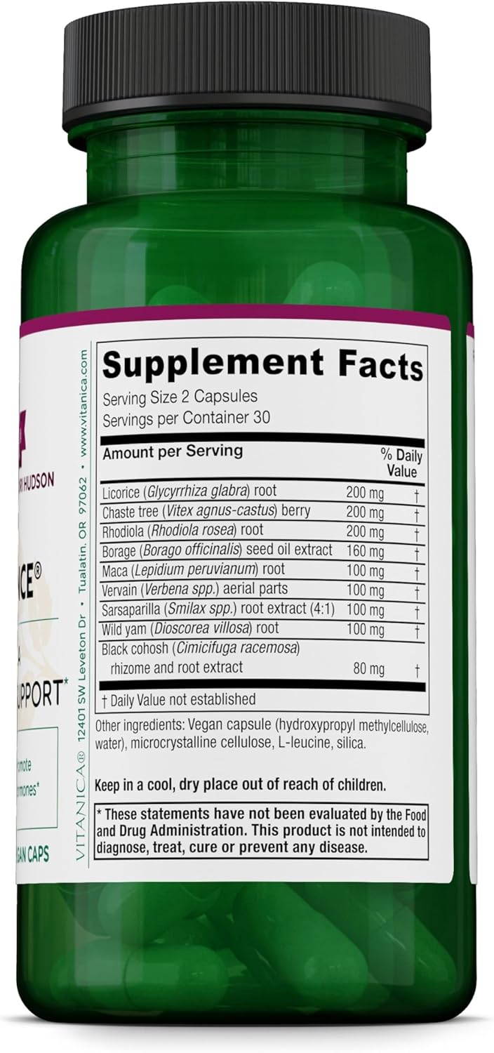 Vitanica FemRebalance, Hormone Balance Support for Women, Vegan, 60 Capsules - görsel 2