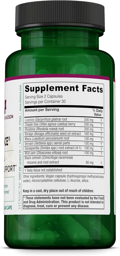 Vitanica FemRebalance, Hormone Balance Support for Women, Vegan, 60 Capsules