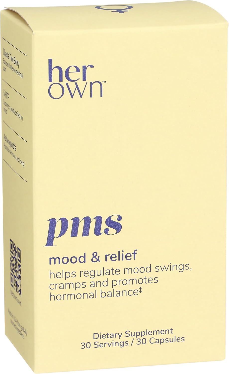 Her Own PMS for Women Food Supplement Capsules, 30 Capsules - görsel 3