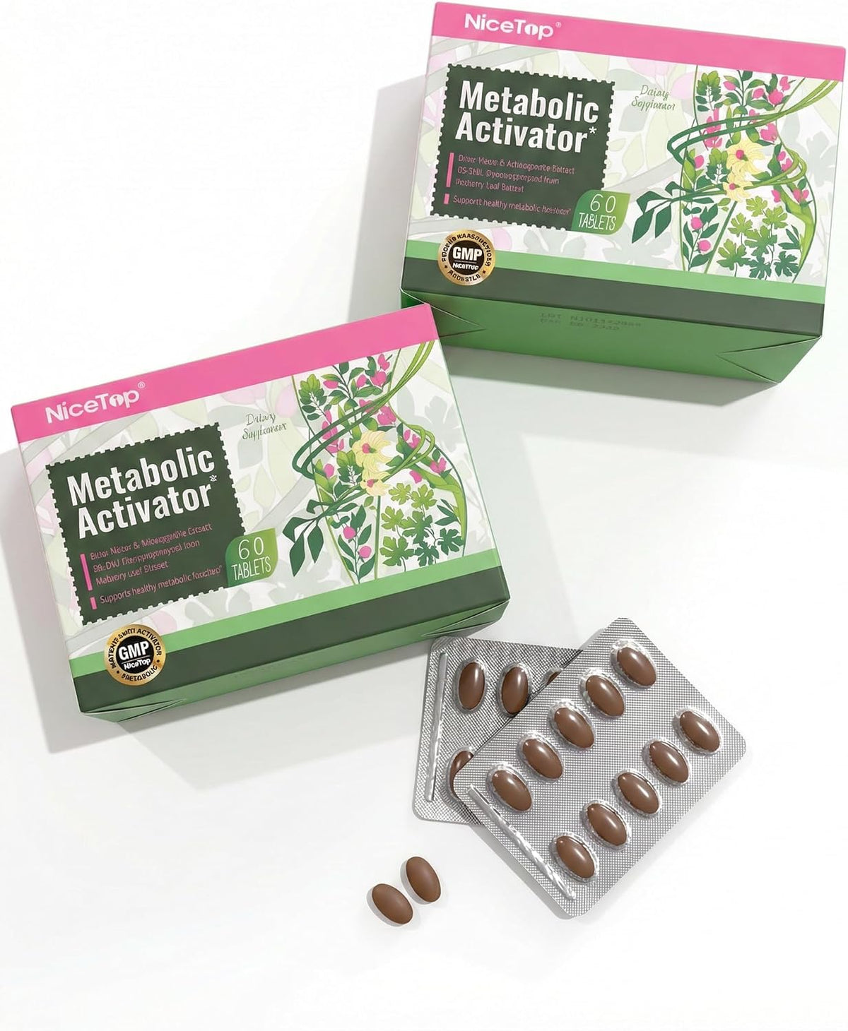 NiceTop Metabolic Activator – with Mulberry Leaf Extract, Vitamin C & PQQ – 60 Tablets - görsel 1