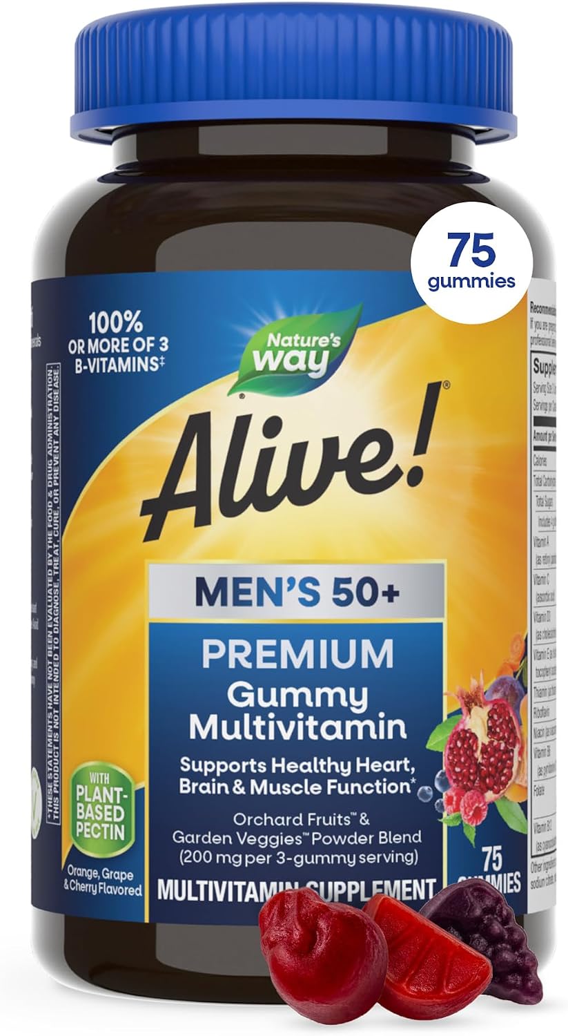 Nature's Way Alive! Men's 50 Plus Premium Gummy Multivitamin - görsel 1