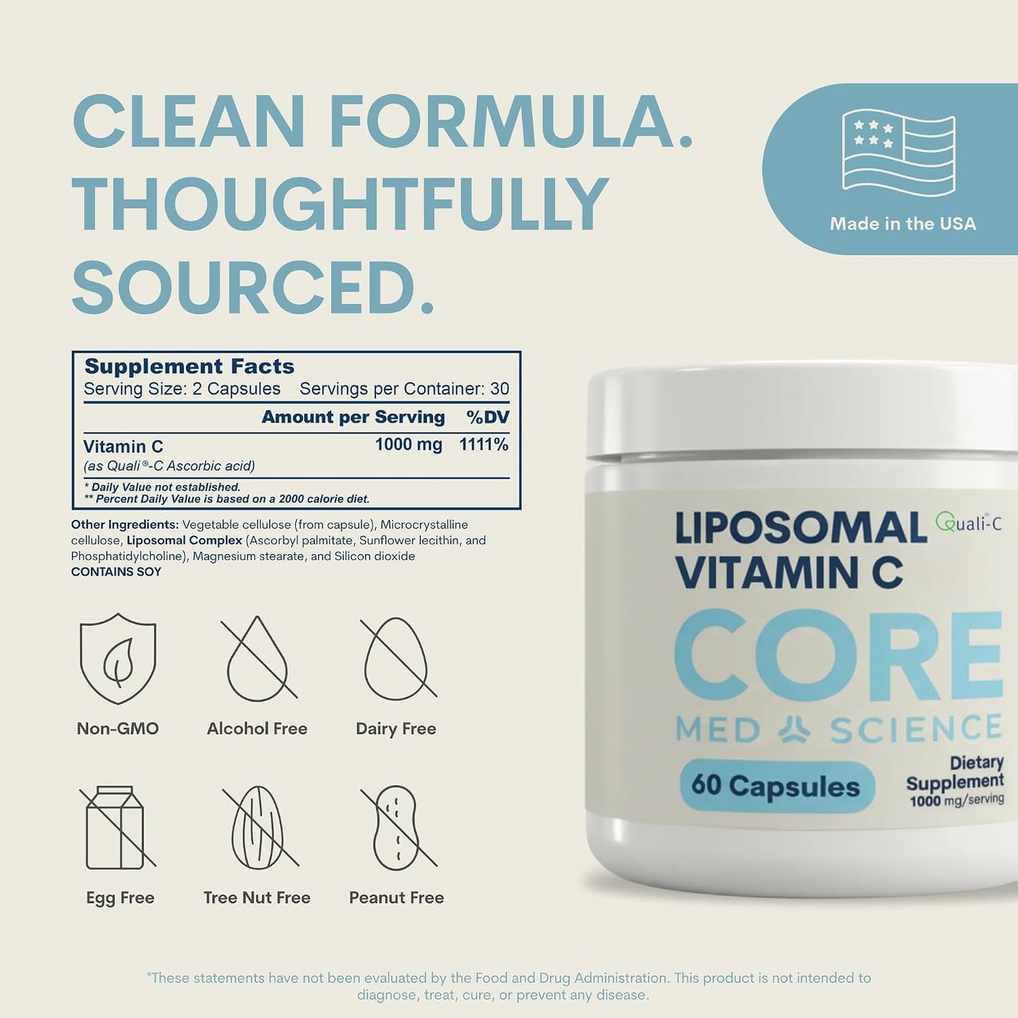 Core Med Science Liposomal Vitamin C 1000mg, 60 Capsules - görsel 3
