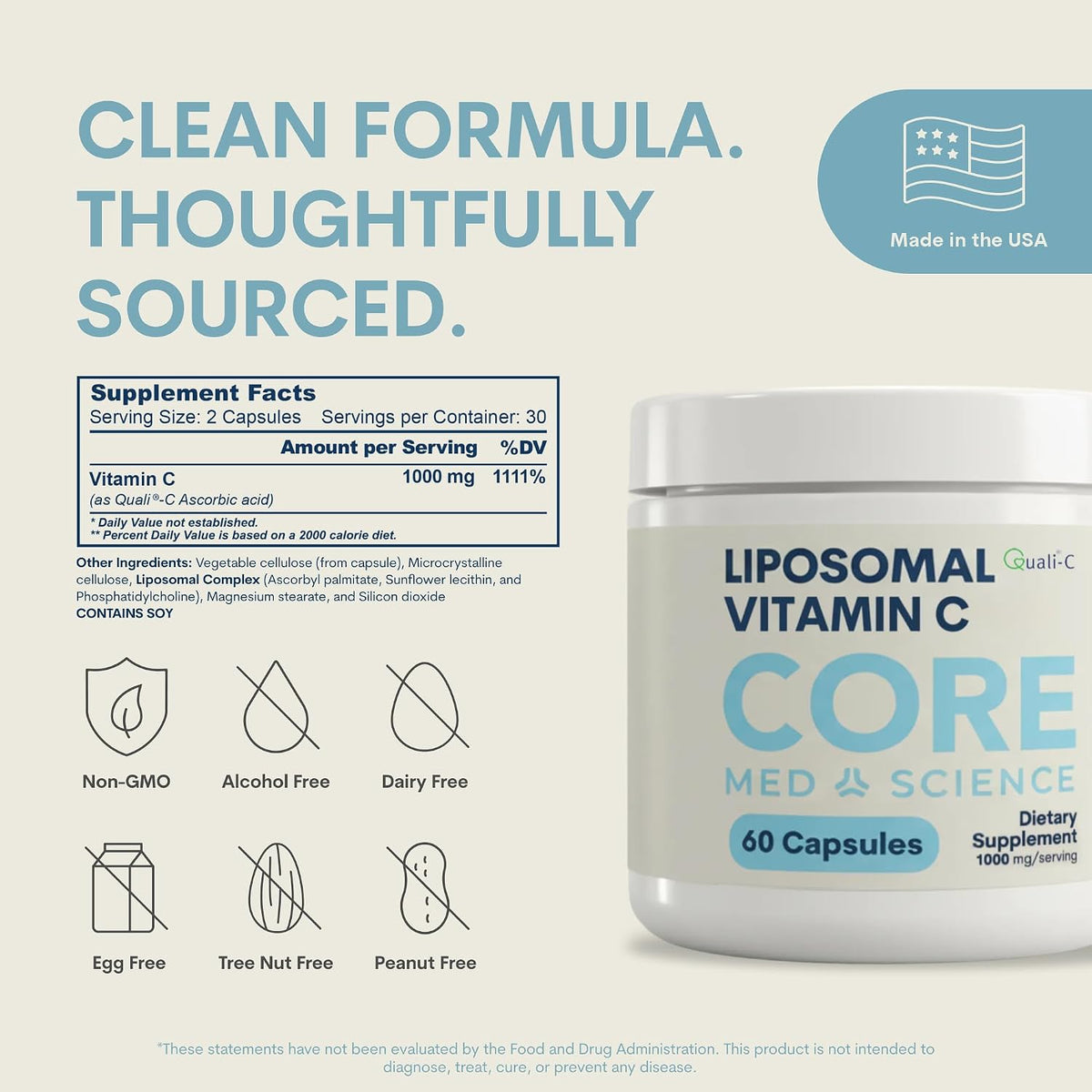 Core Med Science Liposomal Vitamin C 1000mg, 60 Capsules - görsel 3