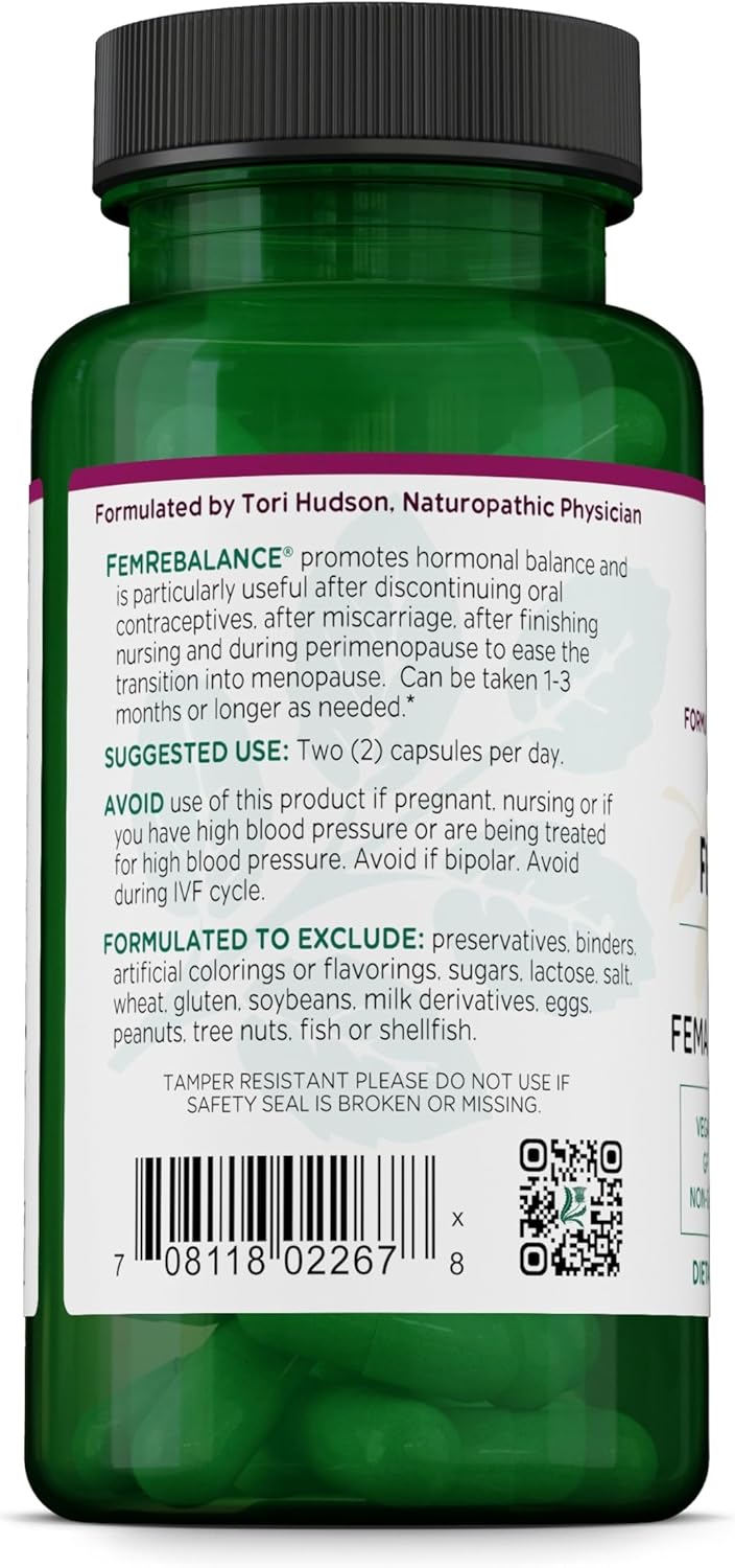 Vitanica FemRebalance, Hormone Balance Support for Women, Vegan, 60 Capsules - görsel 3