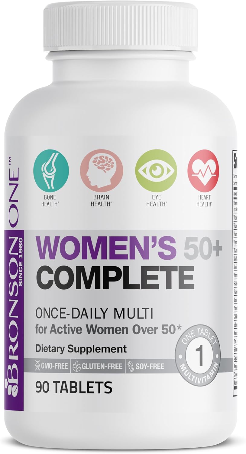Bronson ONE Daily Women's 50+ Complete Multivitamin Multimineral, 90 Tablets - görsel 3