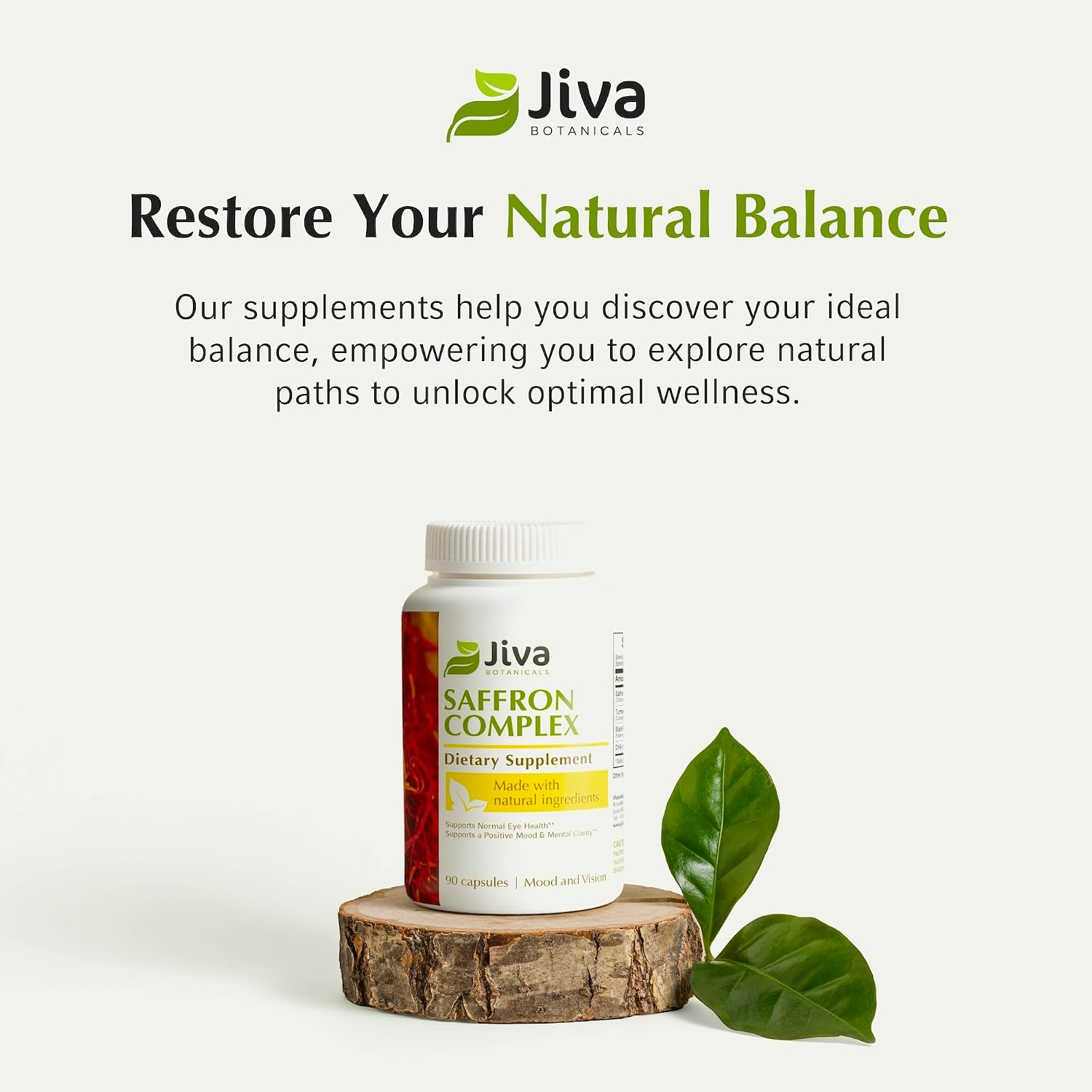 Jiva Saffron Supplements – Pure Saffron Extract 88.5 mg with Turmeric & Black Pepper for Mood, Clarity & Eye Health – 90 Capsules - görsel 7