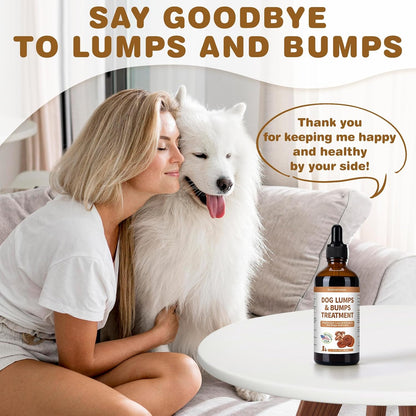 Dog Lumps and Bumps Treatment – Mushroom Supplement for Dogs – with Reishi & Turkey Tail Mushrooms, 3.52 fl oz Liquid