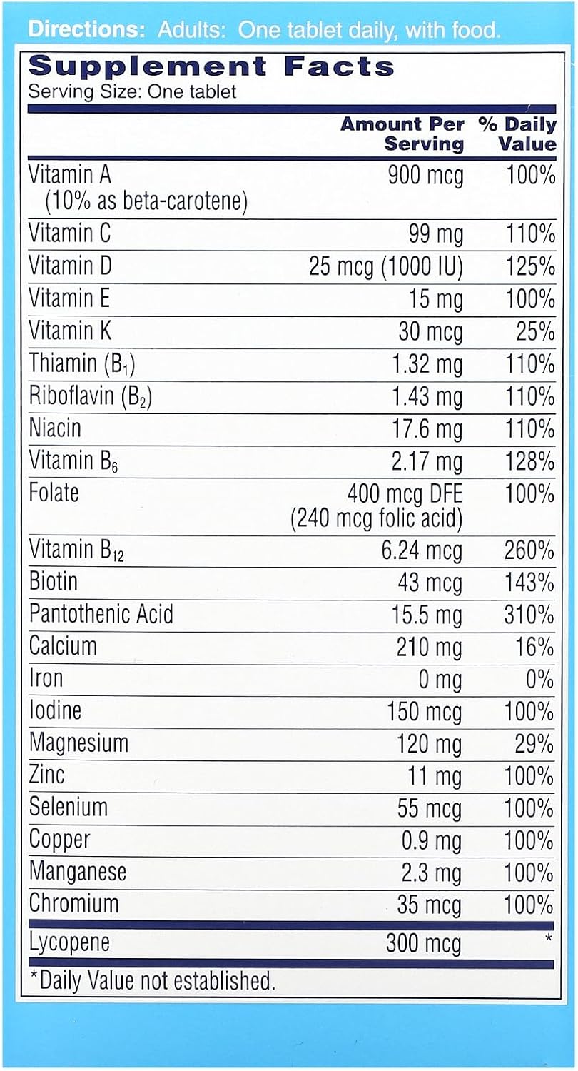 ONE A DAY Men's Health Formula Multivitamin Tablets, 100 Tablets - görsel 2