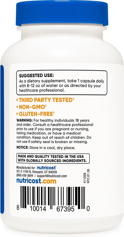 Nutricost Passion Flower Extract - 375mg 4:1 Extract, 120 Capsules - Gluten-free, Non-GMO, Vegetarian Friendly