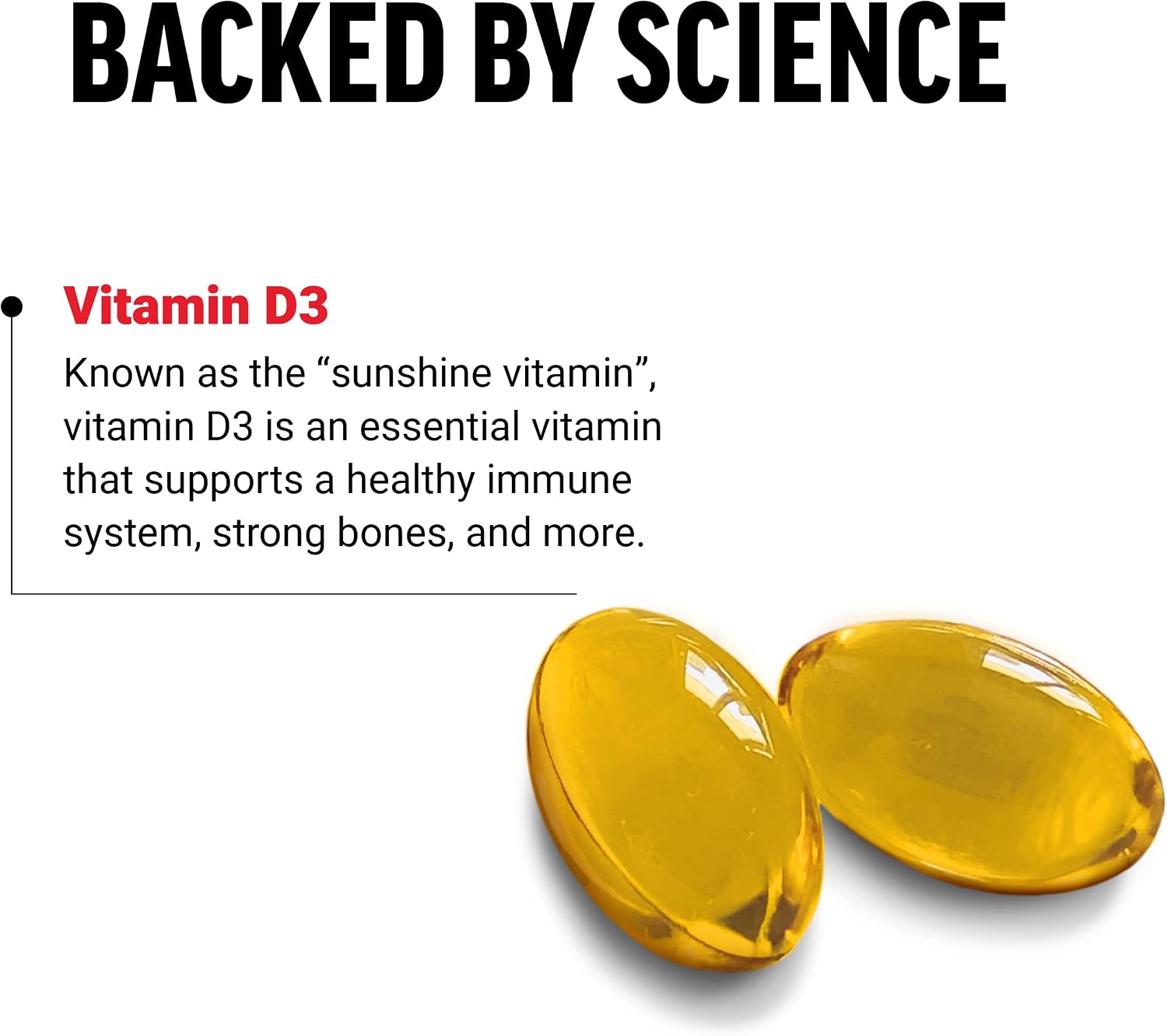 Force Factor Vitamin D3 5000 IU Softgels - High-Potency Vitamin D Supplement for Immune and Bone Health, 120 Softgels - görsel 3