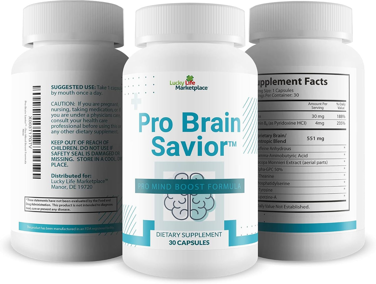 Pro Brain Saviour - Nootropic Brain Supplement for Memory, Focus, and Clarity - görsel 4