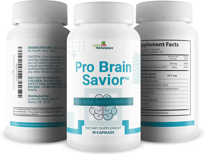 Pro Brain Saviour - Nootropic Brain Supplement for Memory, Focus, and Clarity