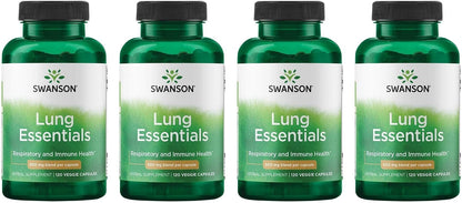 Swanson Lung Essentials 500 mg 120 Vegetarian Capsules (Pack of 4)