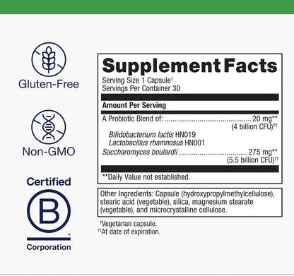 Metagenics UltraFlora Acute Care - Probiotic Supplement for Temporary Digestive Upset, Bloating & Wind - 30 Capsules