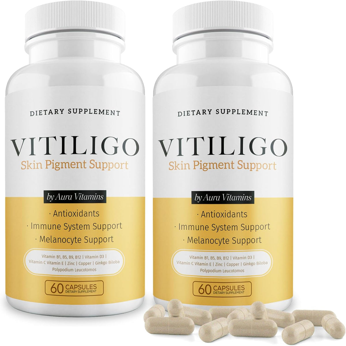 Dermawonder Vitiligo Capsules – 60 Capsules | Skin Pigmentation Support - görsel 1