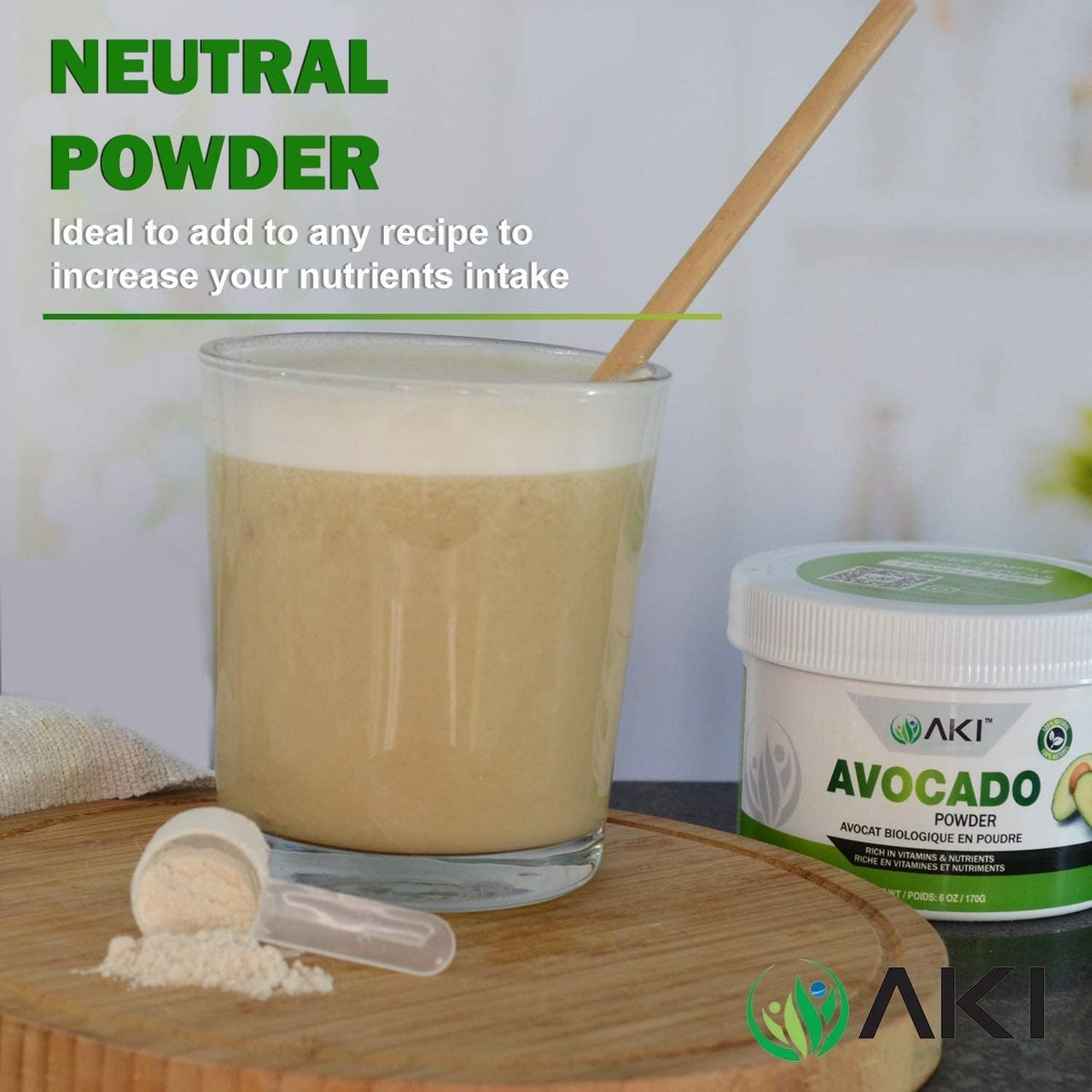 AKI Avocado Superfood Powder (170g) – Nutrient‑Rich, Vegan & Non‑GMO - görsel 6