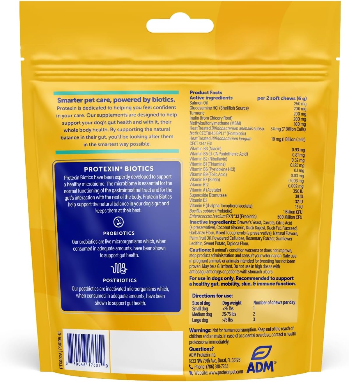 Protexin Daily Care Gut+ Wellness Dog Chews, Duck and Carrot Flavour, 60 Count - görsel 2