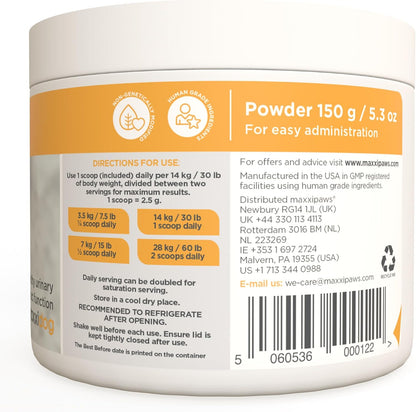 maxxiUtract Urinary and Bladder Support for Dogs – D-Mannose and Cranberry Powder
