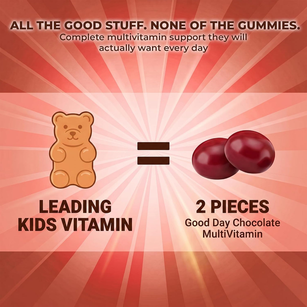 Good Day Chocolate Complete Multivitamin for Children, 50 Pieces - görsel 6