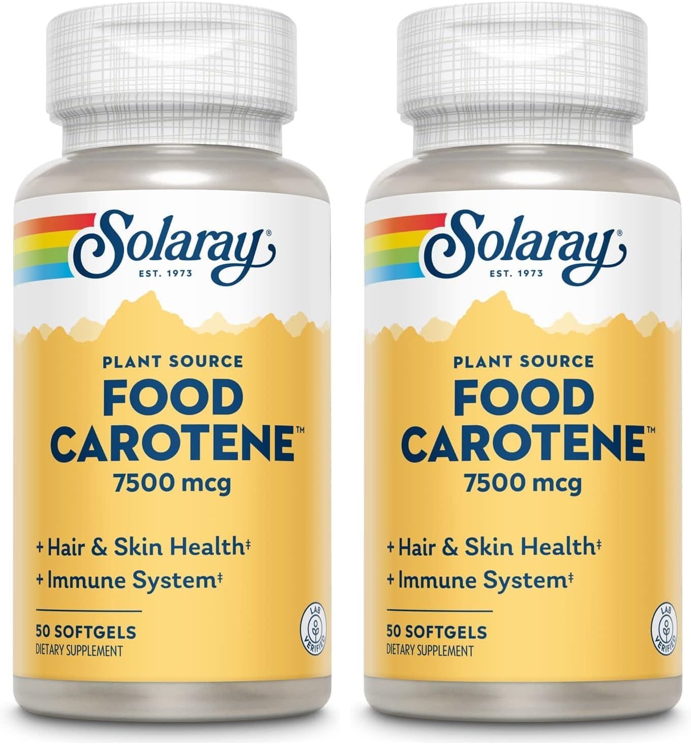 SOLARAY Food Carotene - Vitamin A as Beta Carotene 25000 IU, 100 Softgels - görsel 8