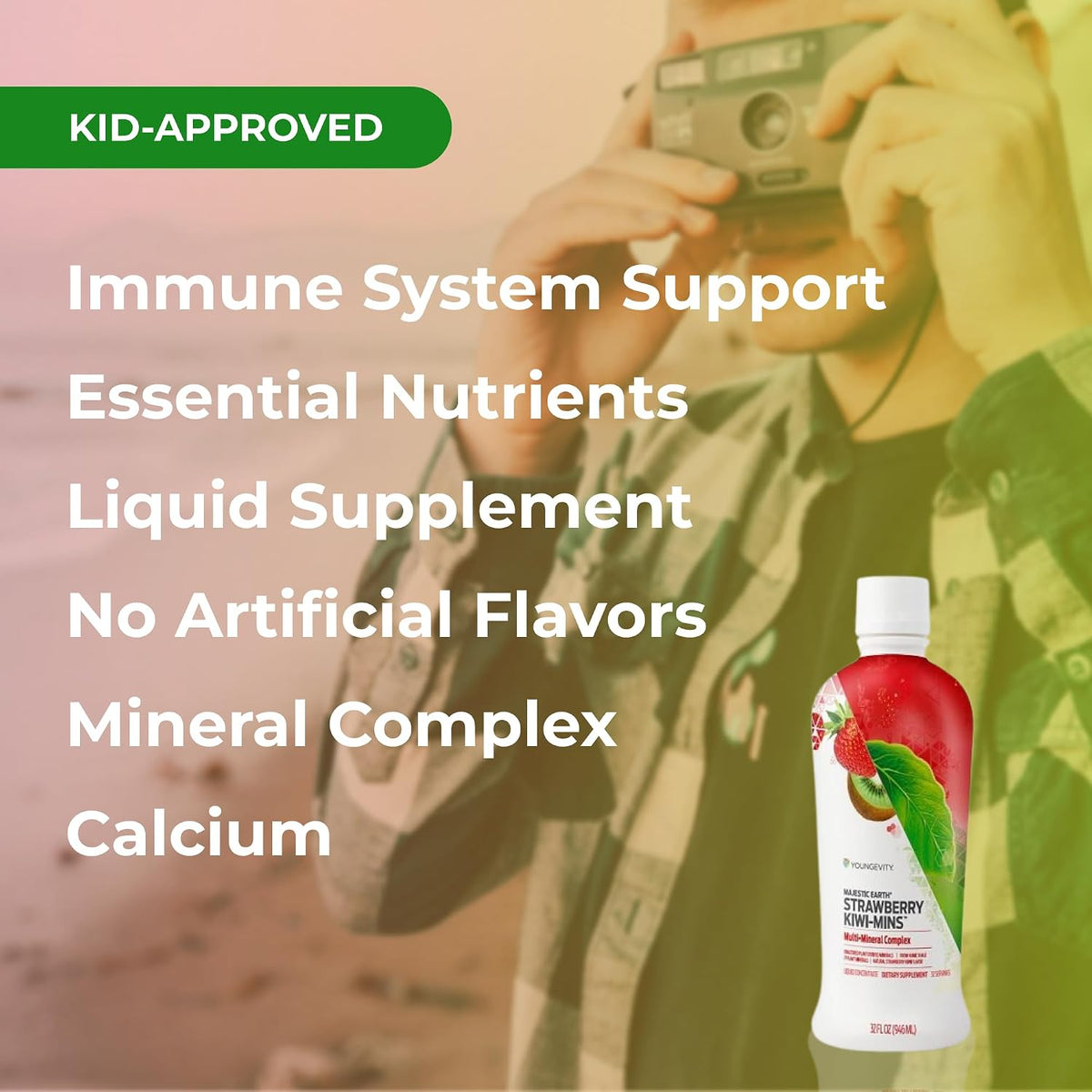 Youngevity Strawberry Kiwi-Mins Plant-Derived Multi-Mineral Complex, 946 ml - görsel 4