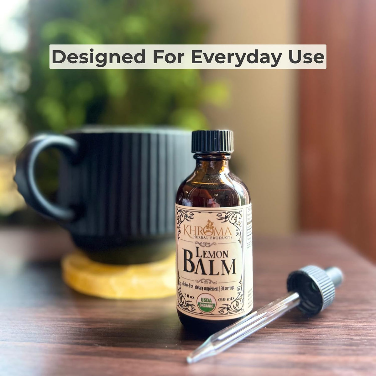 Organic Lemon Balm 30 Servings - 800 mg Per Serving - 2 fl oz Liquid - Melissa Officinalis - görsel 6