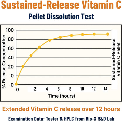 Vytanutra Immune Support Vitamin C – with Iron, Non-GMO, Vegan, Gluten-Free, Slow Release Beadlet Capsules, 90 Capsules