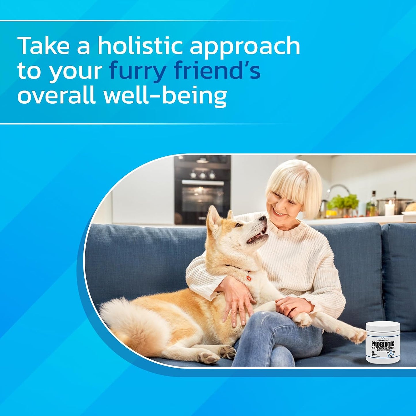 Infinite Health Labs Probiotics for Dogs and Cats - Veterinary Formulated Prebiotic & Enzyme Powder, 400g (1600 Servings) - görsel 2
