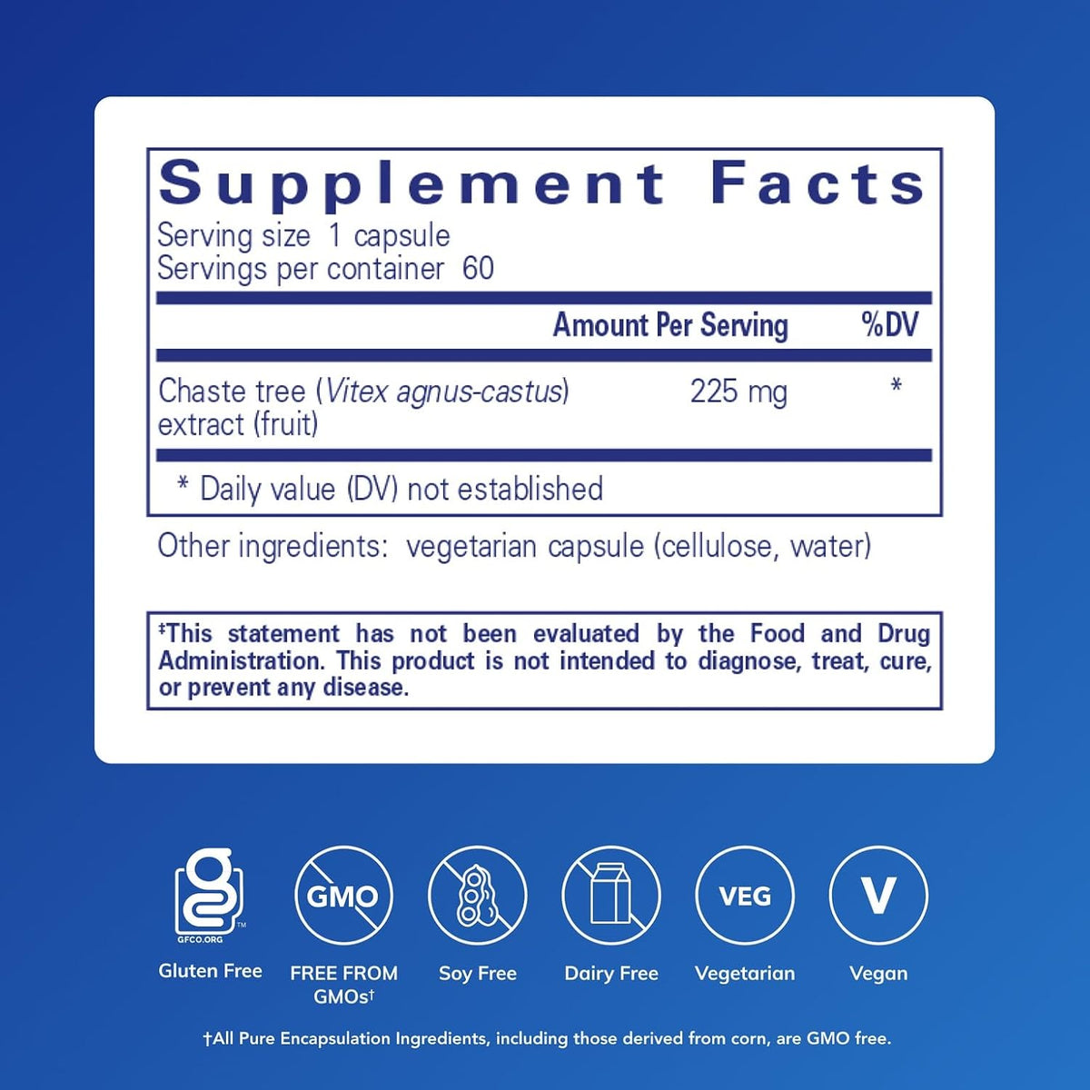 Pure Encapsulations Chaste Tree (Vitex) - 60 Capsules - görsel 2