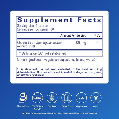 Pure Encapsulations Chaste Tree (Vitex) - 60 Capsules