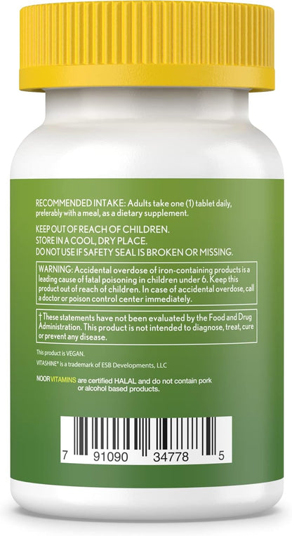 Noor Vitamins Halal Women's Multivitamin & Mineral – Vegan, Once Daily, 2-Month Supply