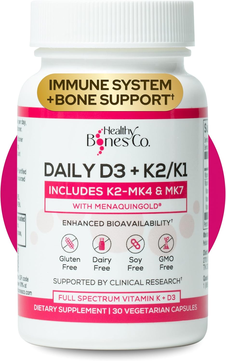 Premium D3 K2 - Full Spectrum Vitamin D3 K2, 2000 IU D3 + MK7 + MK4 + K1, 30 Capsules - görsel 1
