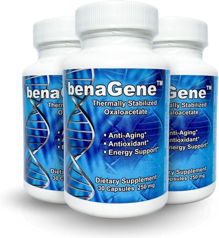 Benagene Oxaloacetate Supplement – Supports Cellular Energy, Healthy Metabolism & Body Regulation – Thermally Stabilised with Vitamin C – Non-GM & Vegan – Once Daily (90 Servings) - görsel 1