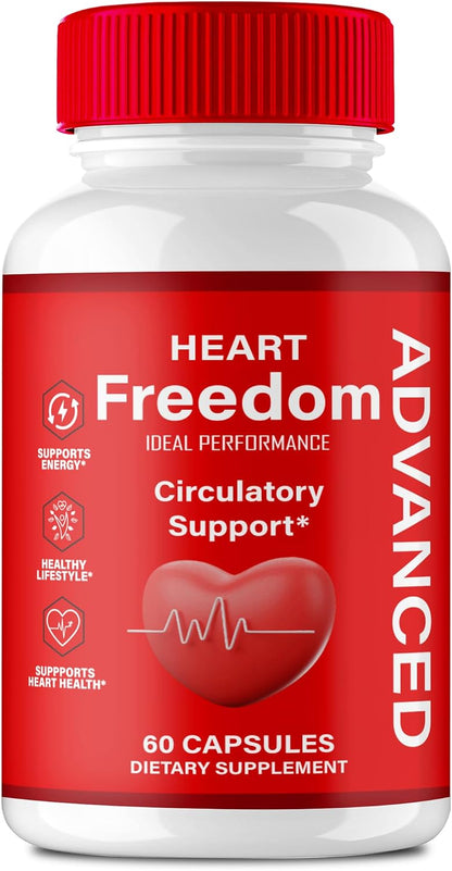 Heart Freedom Capsules - Official HeartFreedom Pills for Energy and Circulation Support - All-Natural Glyco Optimiser - 60 Capsules