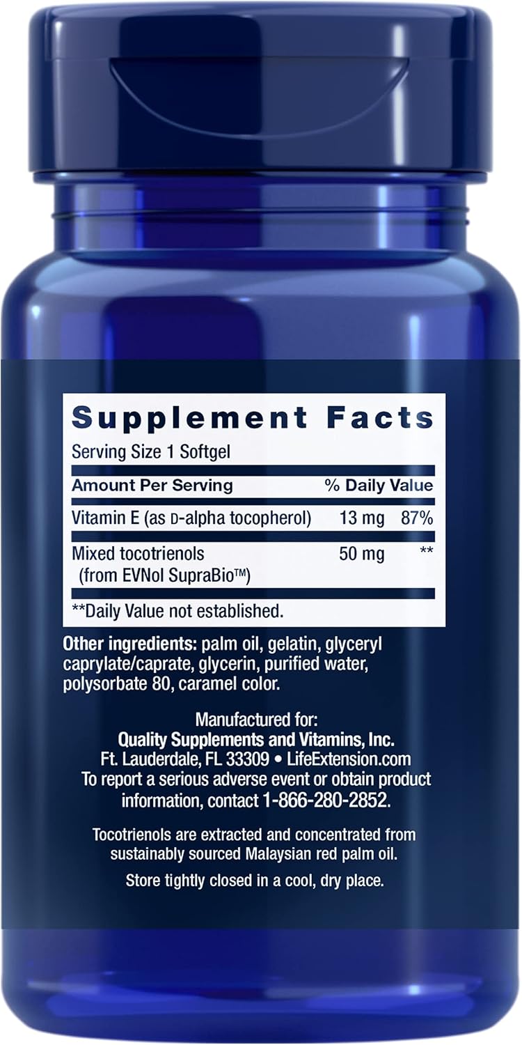 Life Extension Super Absorbable Tocotrienols with D-Alpha Tocopherol, 60 Softgels - görsel 2