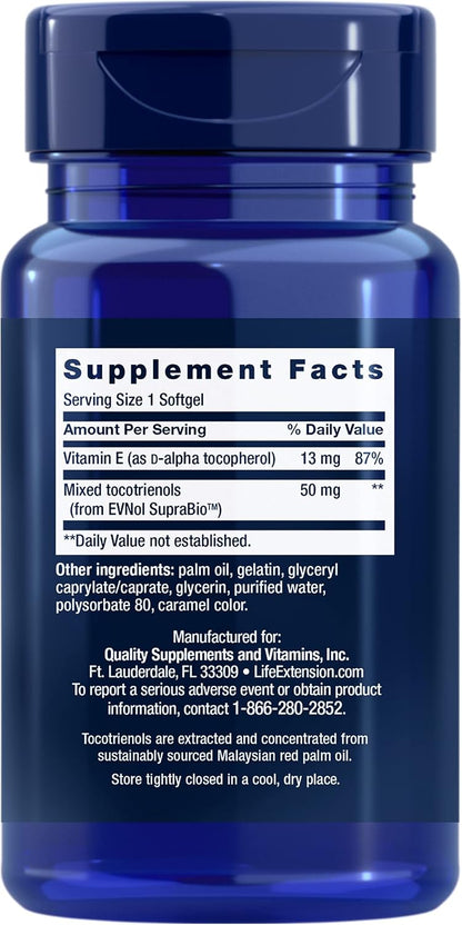 Life Extension Super Absorbable Tocotrienols with D-Alpha Tocopherol, 60 Softgels