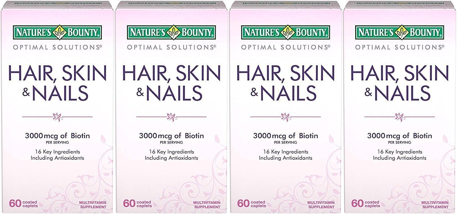 Nature's Bounty Hair, Skin and Nails Caplets, 240 Count (4-Pack) - görsel 1