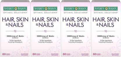 Nature's Bounty Hair, Skin and Nails Caplets, 240 Count (4-Pack)