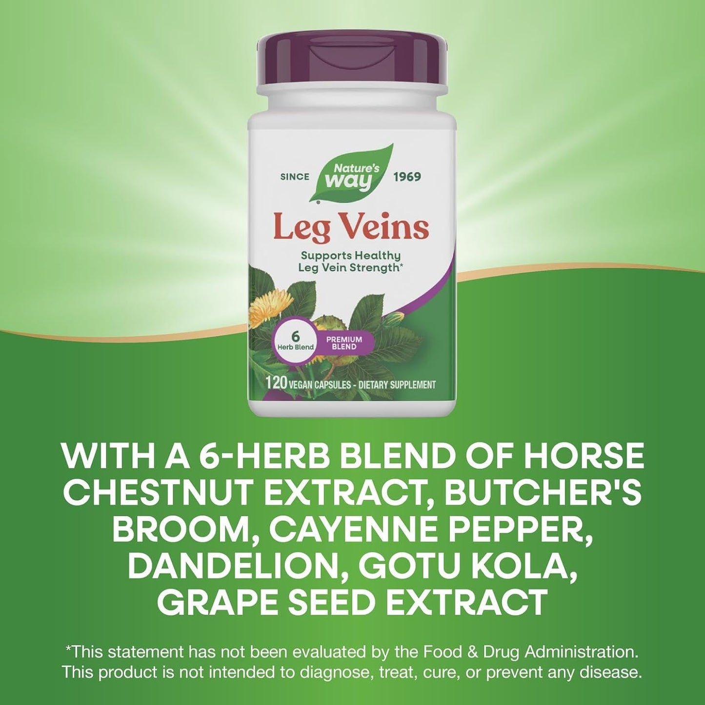 Nature's Way Leg Veins Premium Blend - 120 Capsules - görsel 5