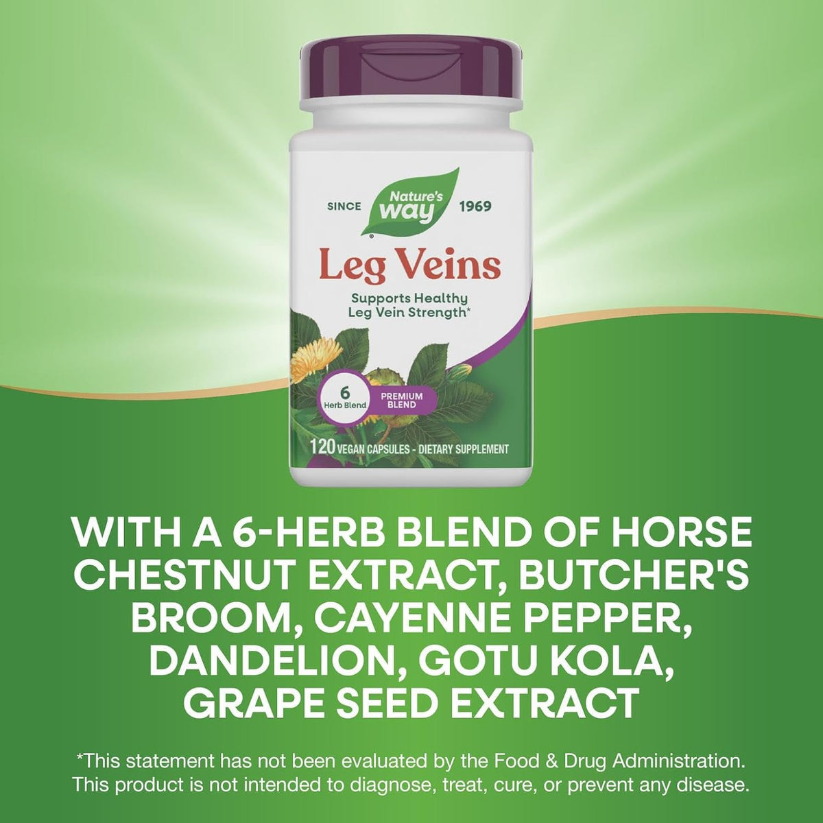 Nature's Way Leg Veins Premium Blend - 120 Capsules - görsel 5