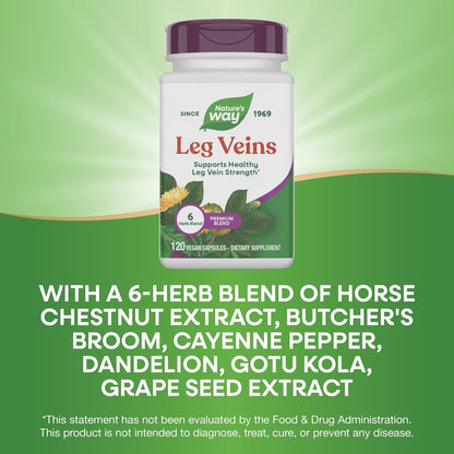 Nature's Way Leg Veins Premium Blend - 120 Capsules