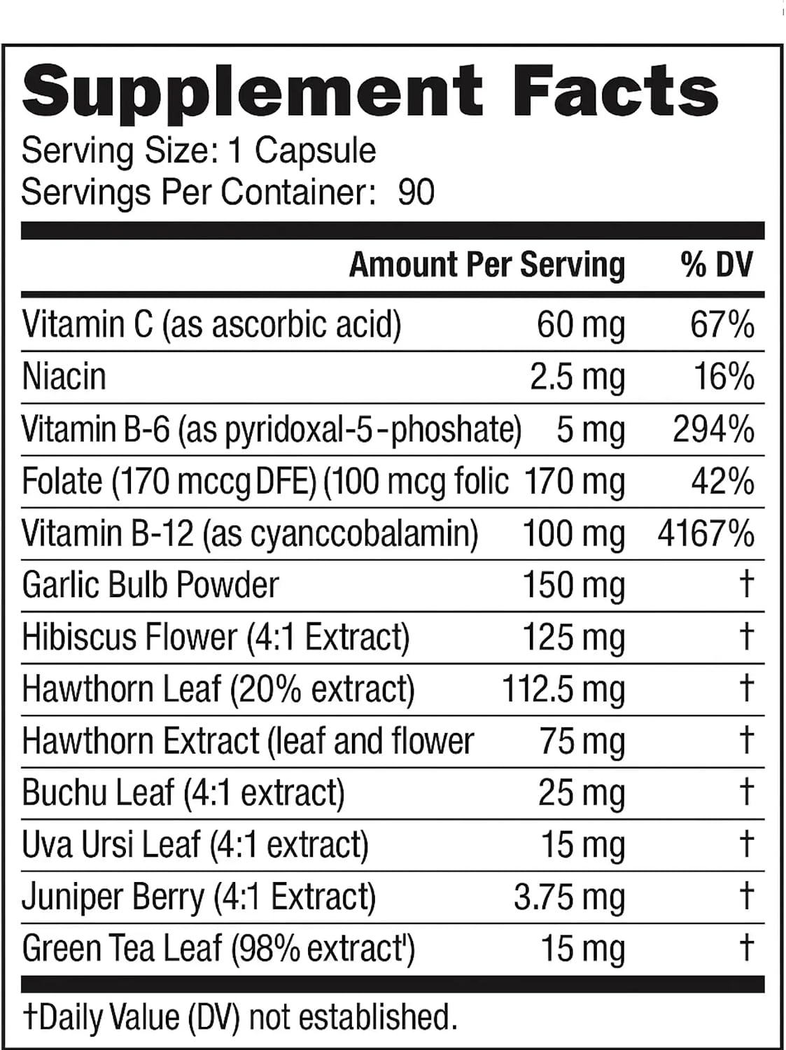 Baja Tu Presion Hawthorn Extract, Herbal Supplement, Garlic Extract, 90 Capsules - görsel 2