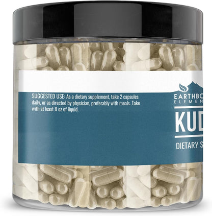 Earthborn Elements Kudzu Root 200 Capsules, Pure & Undiluted, No Additives