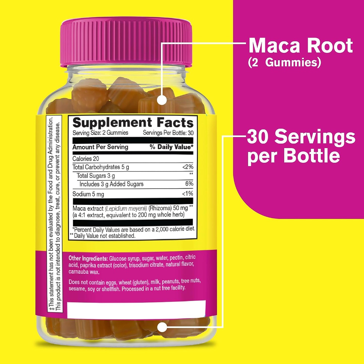 WellYeah Maca Root Gummies – 200 mg, 60 Count - görsel 2