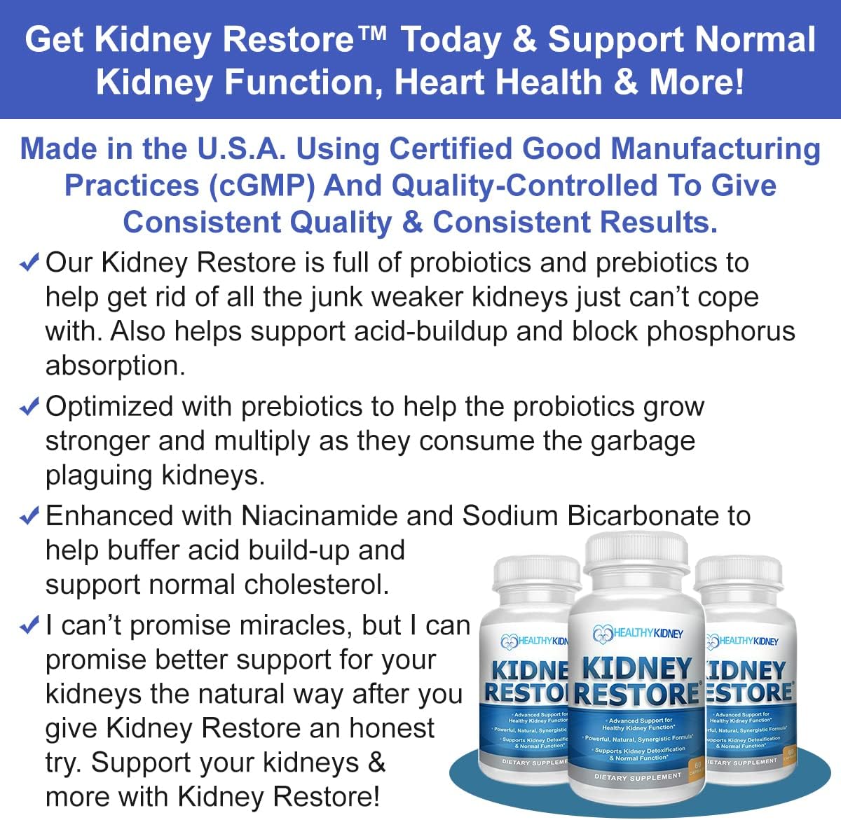 Kidney Restore & Kidney-D 2-Pack Capsules for Nutritional Kidney Support - görsel 3