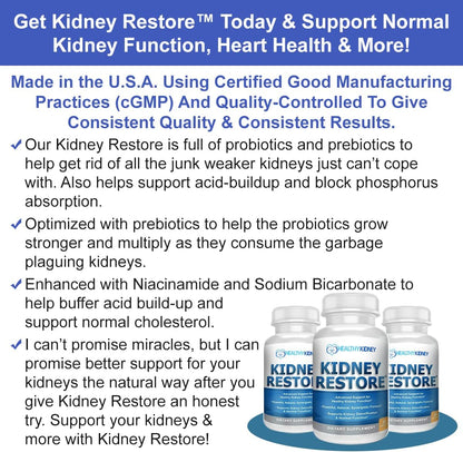 Kidney Restore & Kidney-D 2-Pack Capsules for Nutritional Kidney Support