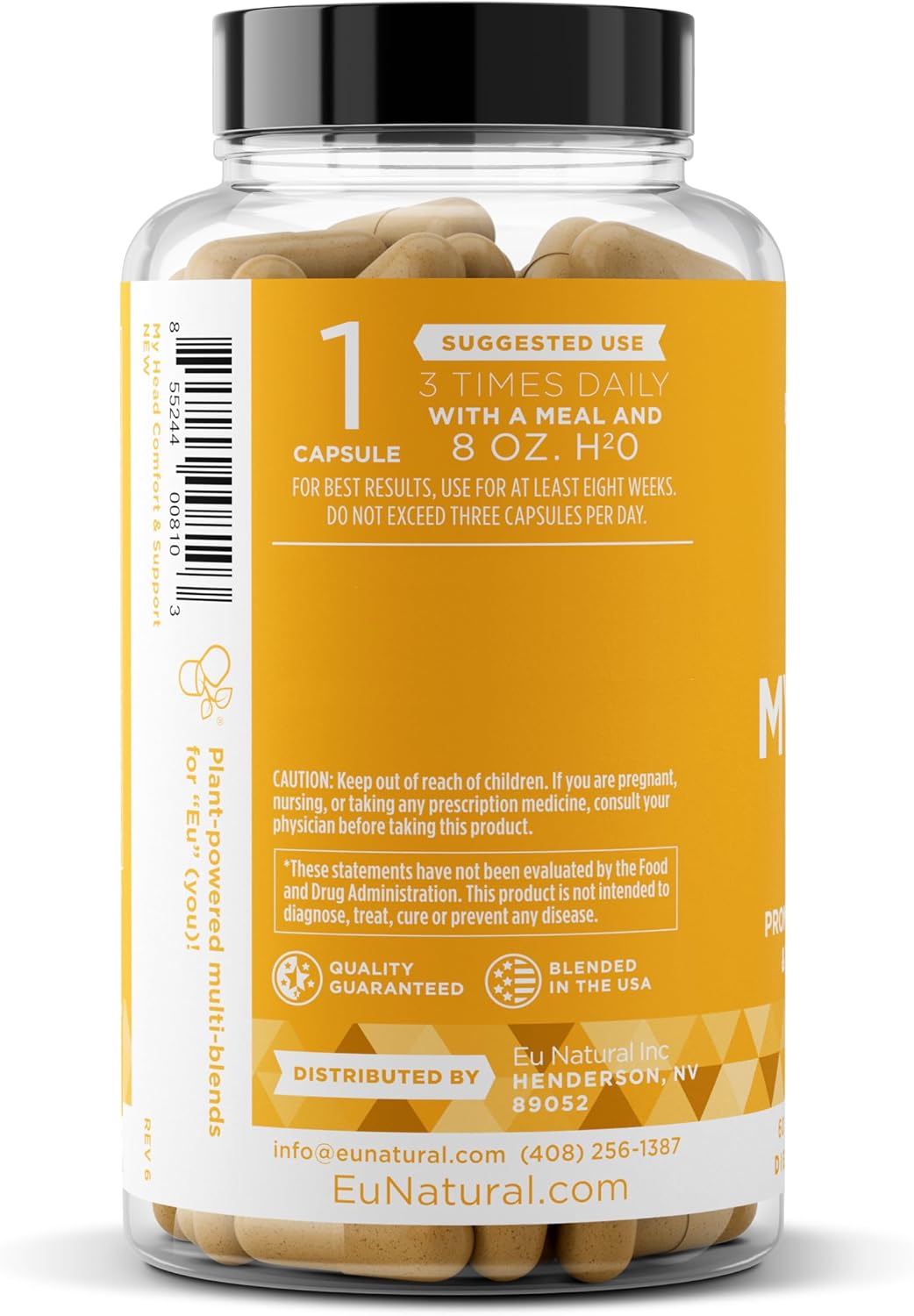 My Head! Headache Vitamins – Sensitivity, Tension, Comfort, Normal Head Function for a Clear Mind – Fast-Acting Magnesium, Feverfew, Boswellia, Vitamin D, Ginger and More – 60 Soft Capsules - görsel 9