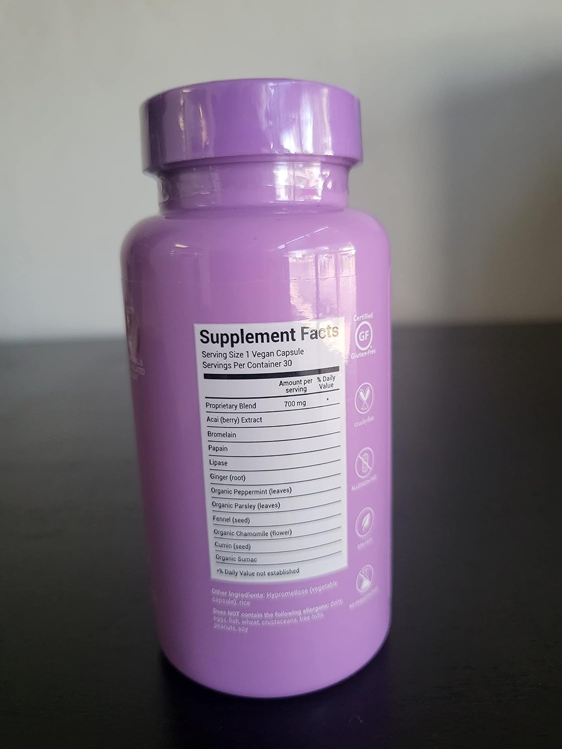 HAIRtamin BLOATamin - Vegan Digestive Enzymes for Bloating Relief (30 Capsules) - görsel 4